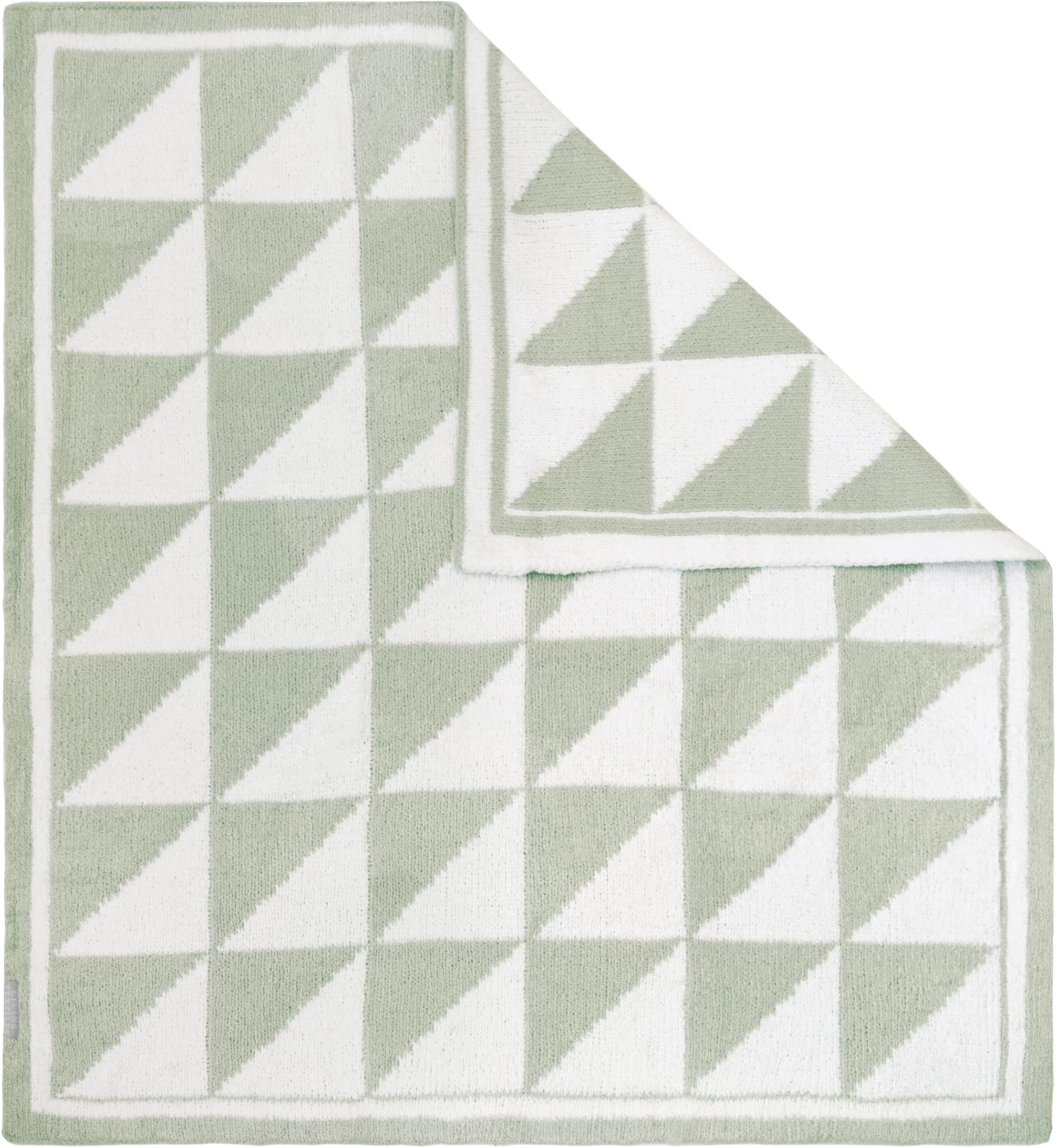 Sage Triangle Chenille Soft Baby Blanket Reversible Premium Cozy Fabric for Best Comfort - Infant, Toddler, Newborn, Swaddle, Nursery, Boy,Girl,Unisex, Throw,Crib,Stroller,Gift 40x30in