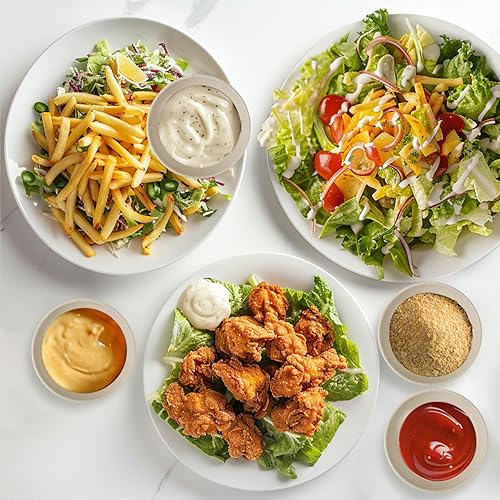 Miniatura 6 de BUSOKIP Juego de 8 platos de paja de trigo de 9 pulgadas, aptos para microondas y lavavajillas, platos profundos reutilizables, ligeros e