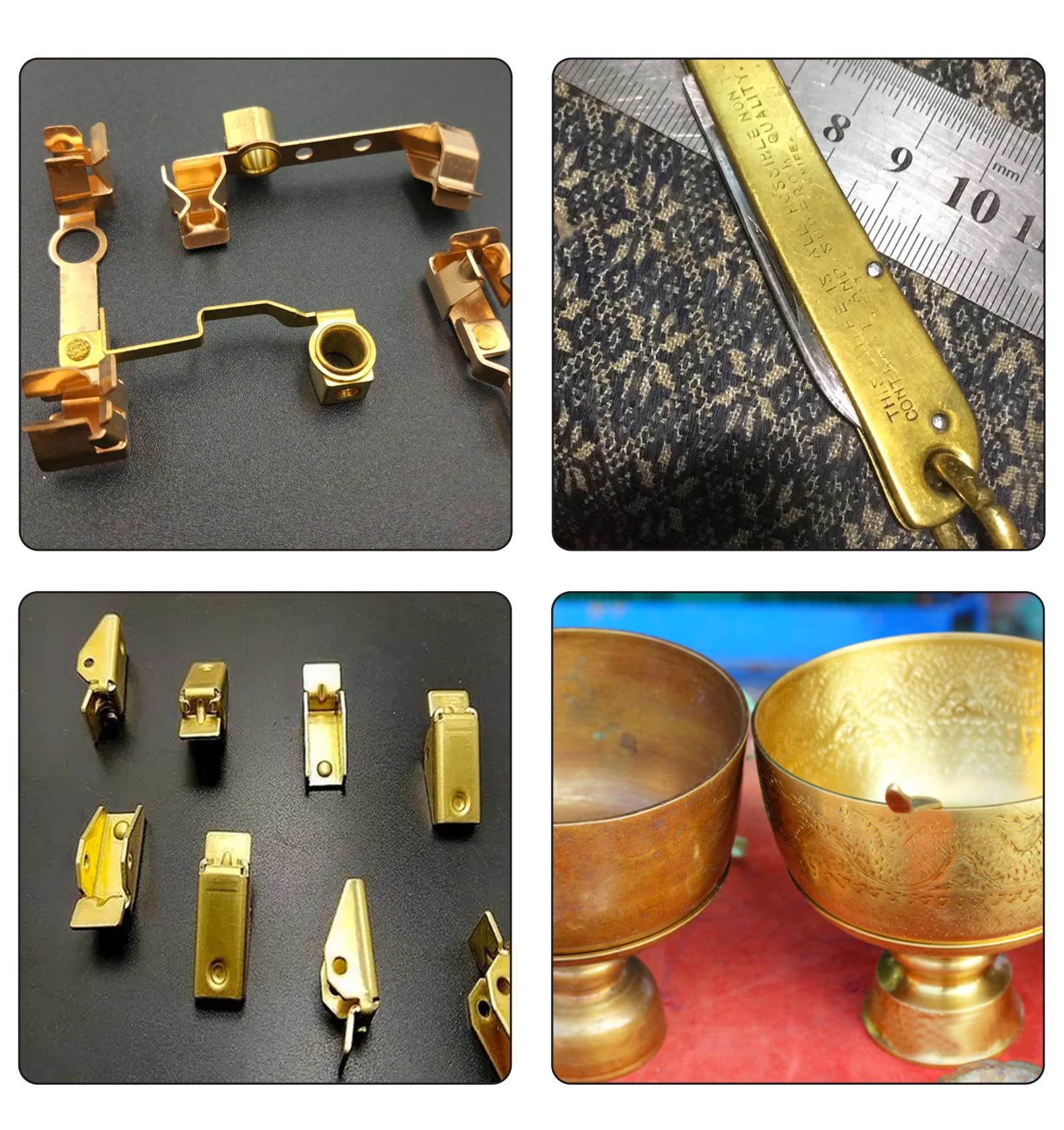 Brass Sheet Metal - 6" x 6" (18 Gauge) -5