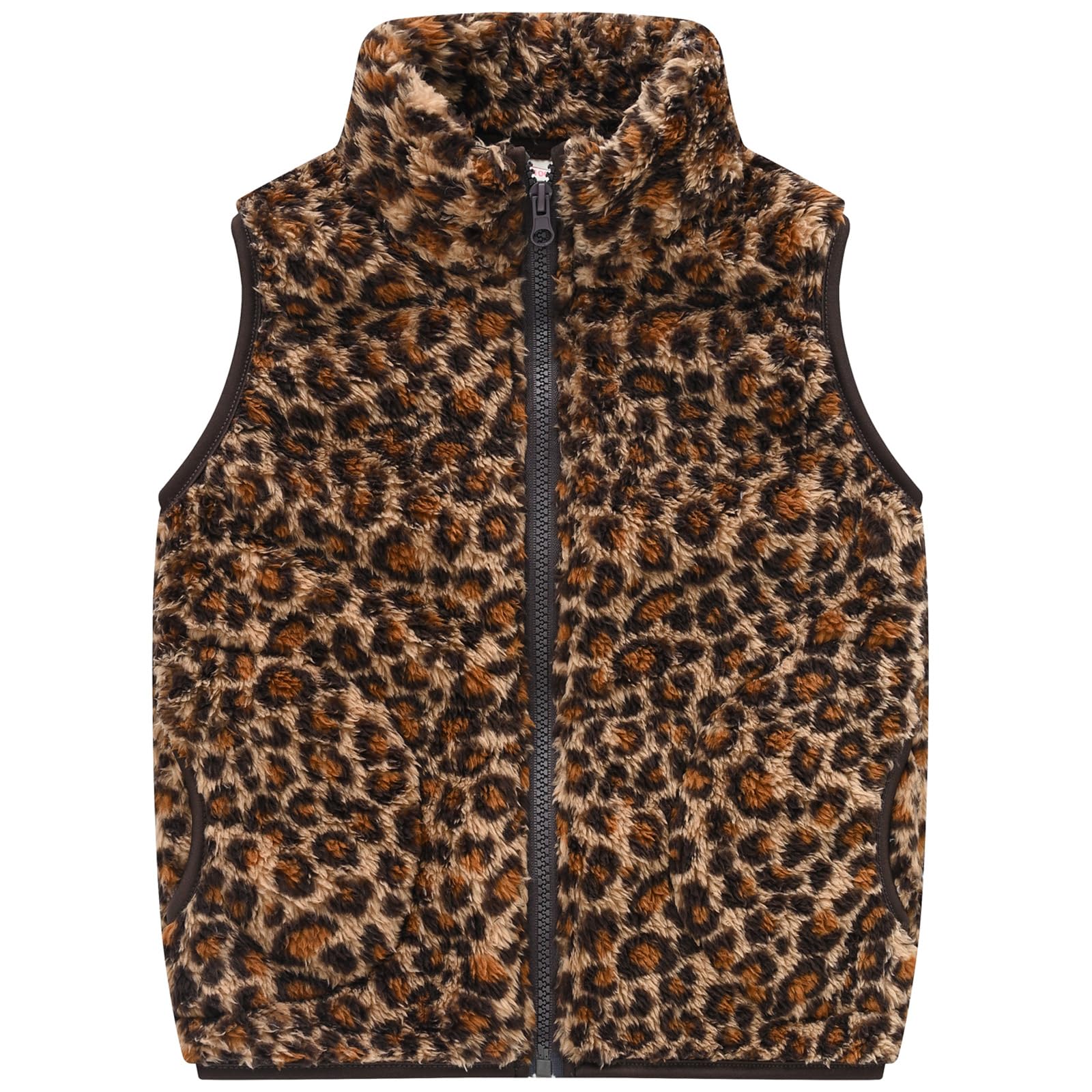 AIWUHE Toddler Boys Girls Fleece Vest Kids Polar Fleece Zipper Jacket Sleevless Fall Winter Warm Outerwear With Pockets 2-6Y