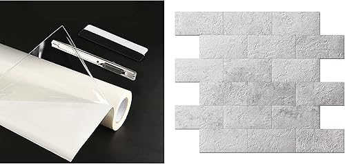 Art3d Hoja de cinta de doble cara con protector contra salpicaduras para despegar y pegar