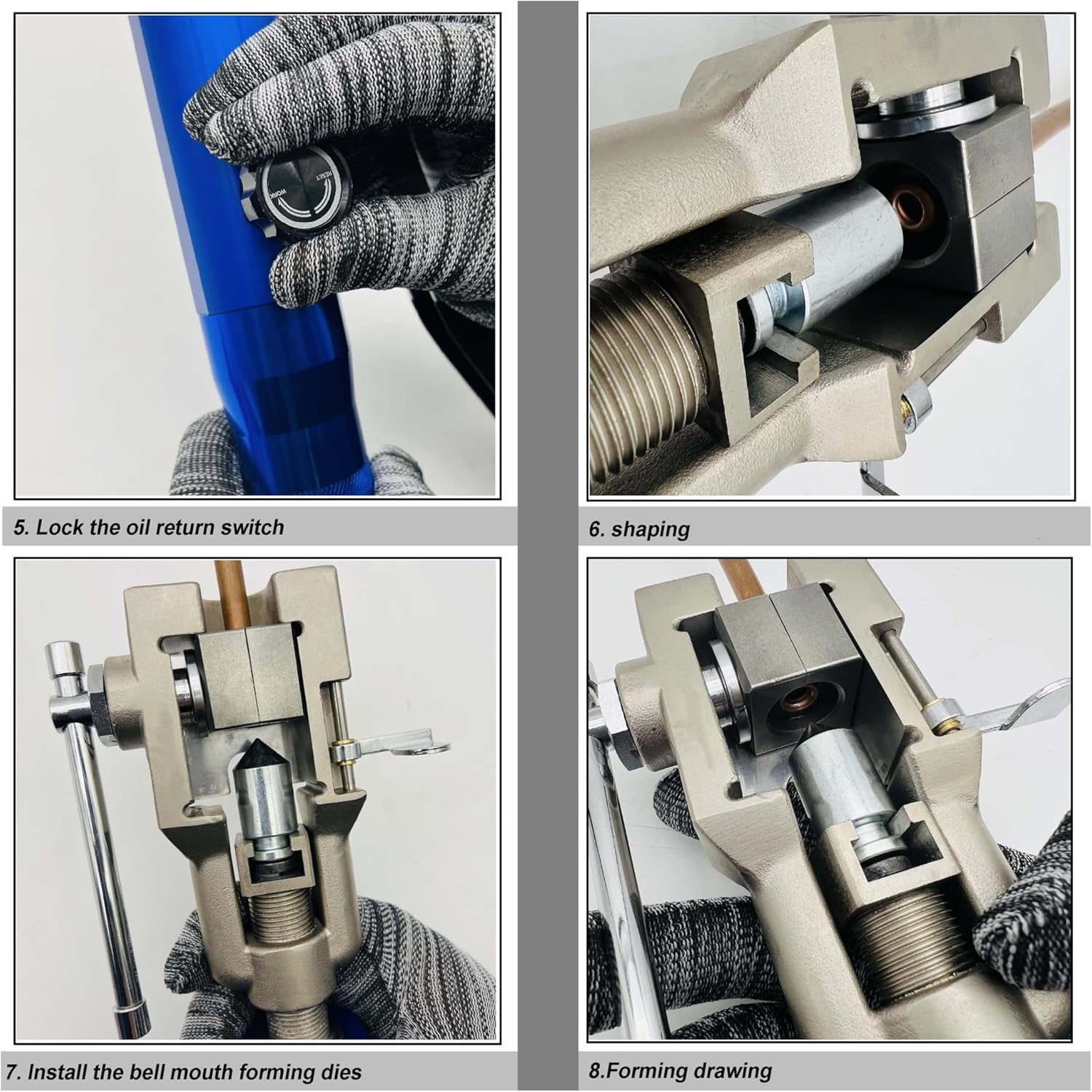 Universal ULIC Flaring Tool Set with GM Transmission Cooling LINE Dies and ADAPTERS for Brake LINE Durability
