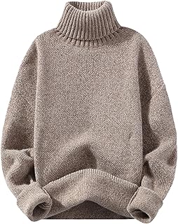 Suéter para hombre de un solo color, cuello de tortuga, suéter de punto para hombre, suéter de punto, suéter informal