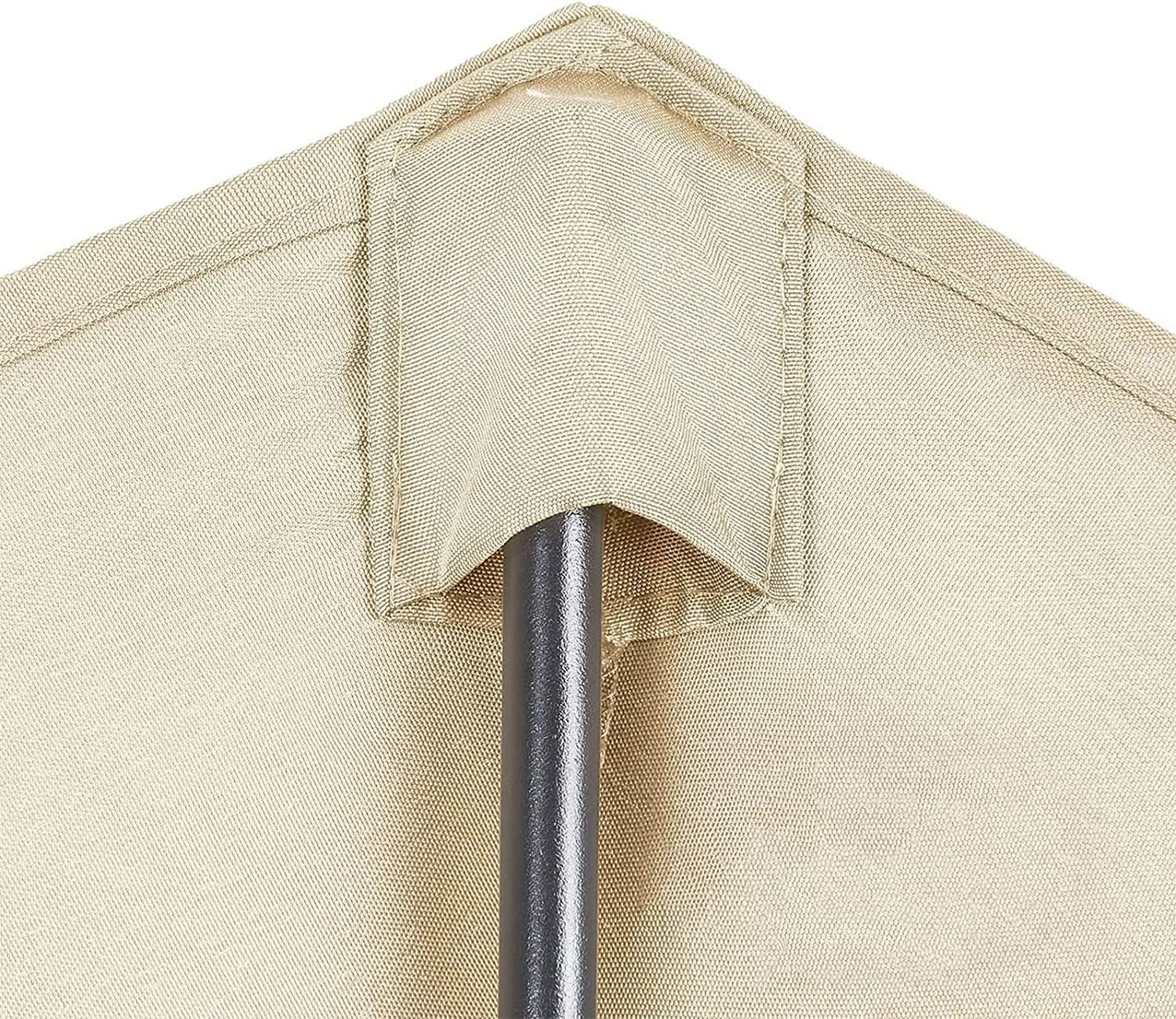 sdneNest Toldo universal de repuesto para sombrilla de patio de 6/8 brazos, cubierta de sombrilla de jardín en rojo vino, beige, 2,7 m, 6 varillas