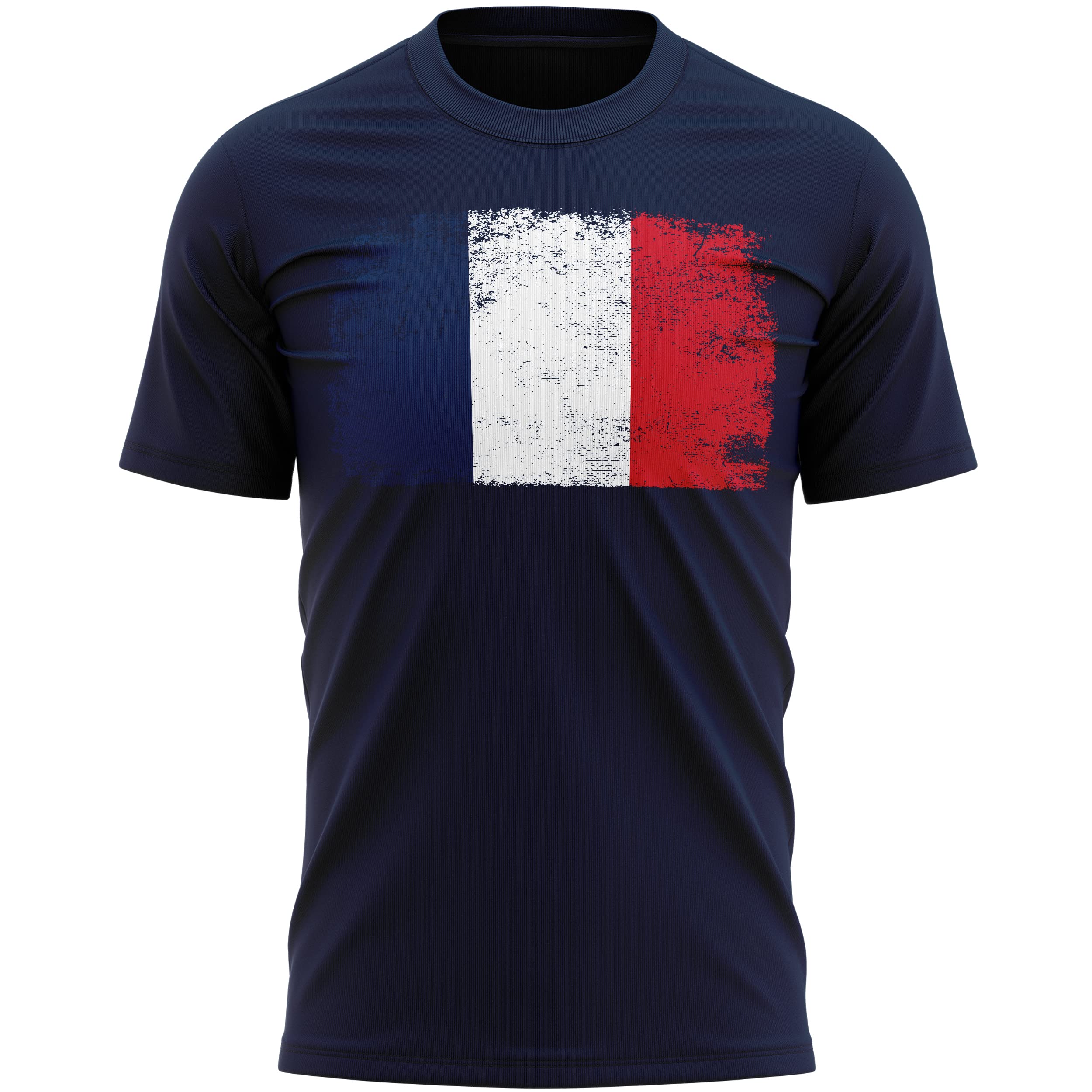 Purple Print House France Rugby Flag T Shirt, France Birthday Gifts for French Rugby Fan, Tournament Outfit Gift Idea, Football Nations Shirts for Men Women and Kids, XL, Navy