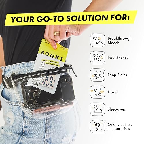 Miniatura 4 de Bonks Talla única para todas las tangas para mujeres, bragas de emergencia prelavadas, ropa interior elástica y sin costuras