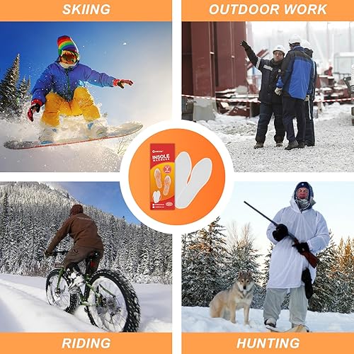 Miniatura 2 de WORLD-BIO Disposable Insole Foot Warmers 7/10/16/40 Pairs Value Pack, Provide 12 Plus Hour Heating, Long Lasting Safe Natural Odorless Air Activated