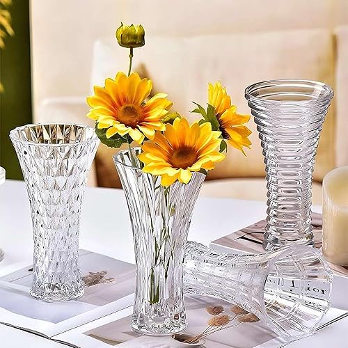 Miniatura 2 de Glass Vase for Flowers Modern Vases Home Decor Unique Flower Vases for Bouquet 7.7in Centerpiece,Decor Room,Living Room,Library,Office