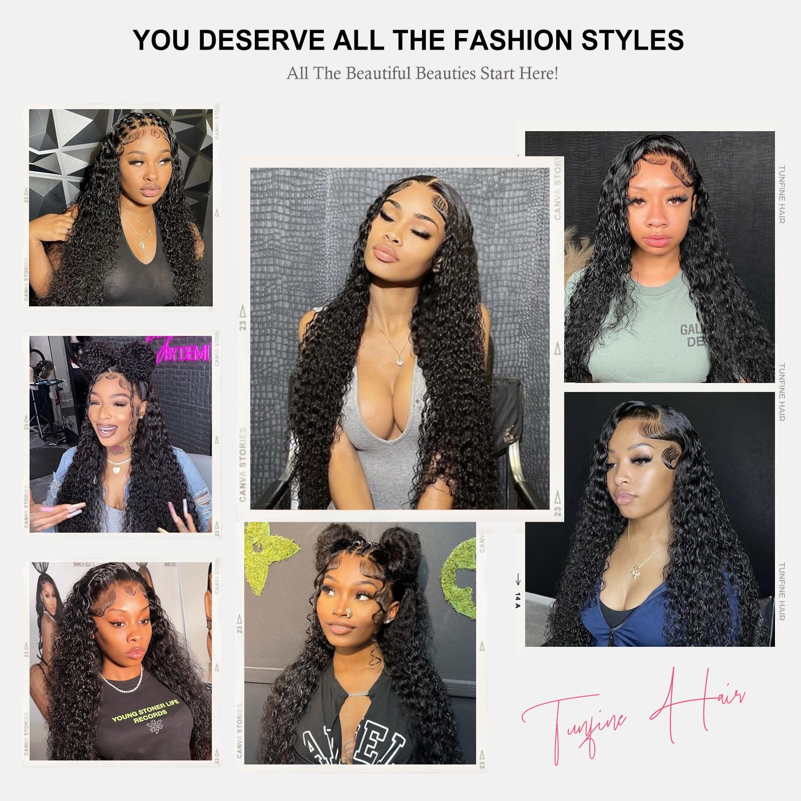 13x4 HD Lace Front Wigs Human Hair,Water Wave Human Hair Wig for Black Women,180 Density Glueless Wig Pre Plucked with Baby Hair,Brazilian Real Hair Wigs Natural Color Curly Frontal 22" - Image 4