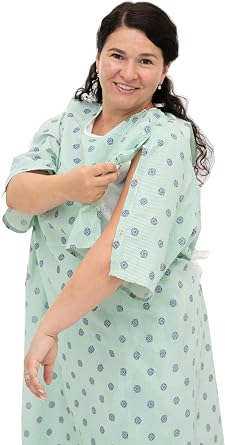 3 Pack - Hospital Gown IV Snap Sleeves - One Size Fits All (Large - 2XL) - Tie Back - Imperial Print