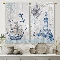 Vista 16 de Cortinas de cocina marrón con temática de café, estilo campestre, rústico, moderno, latte, pequeñas, cortas, para ventana de cafetería, cortinas