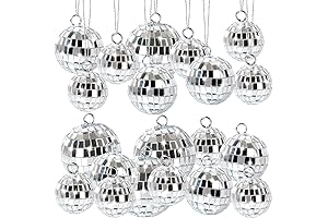 20 Pcs Mirror Disco Ball Hanging Ornaments: Light Up Your Party