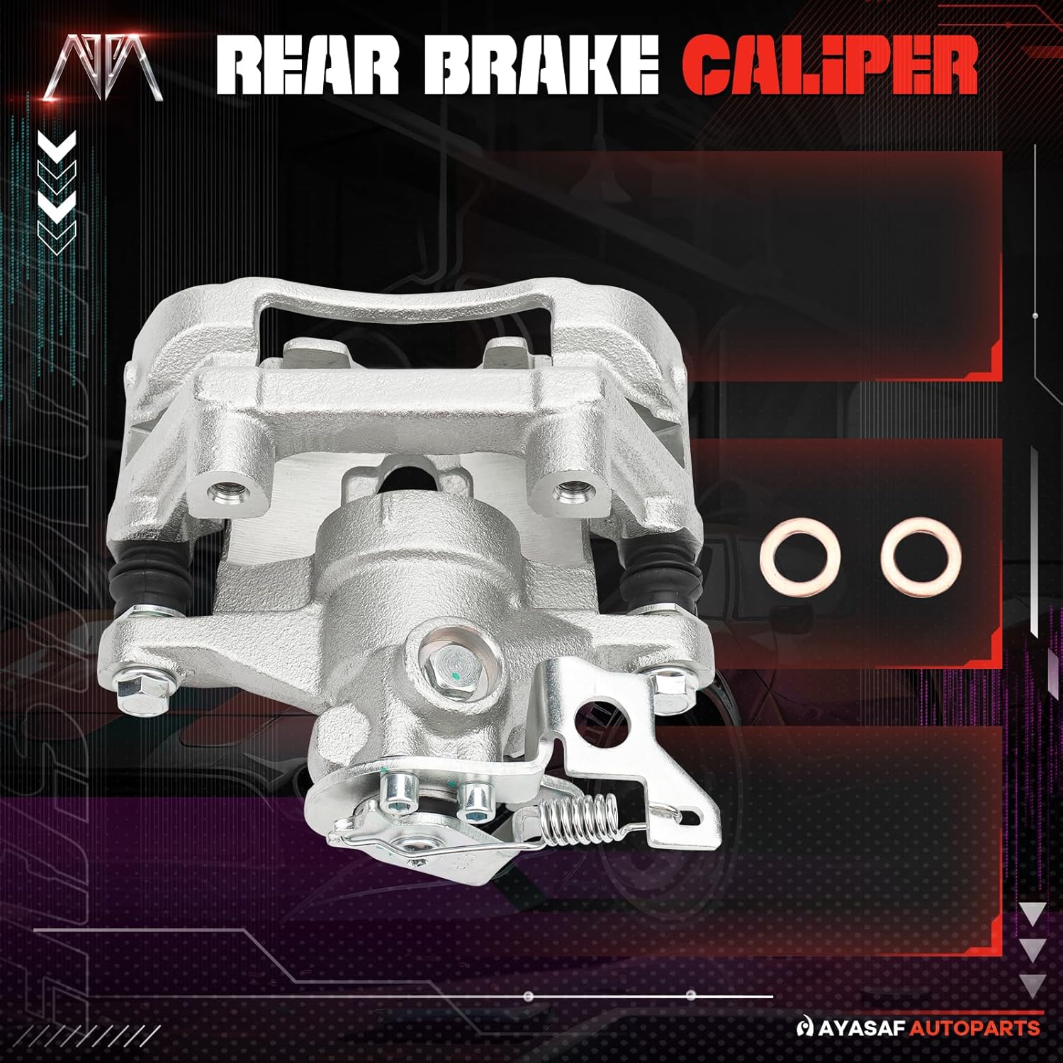 MAYASAF 19B3178 Rear Right Passenger Disc Brake Caliper for Jaguar X-Type 2002 2003 2004 2005