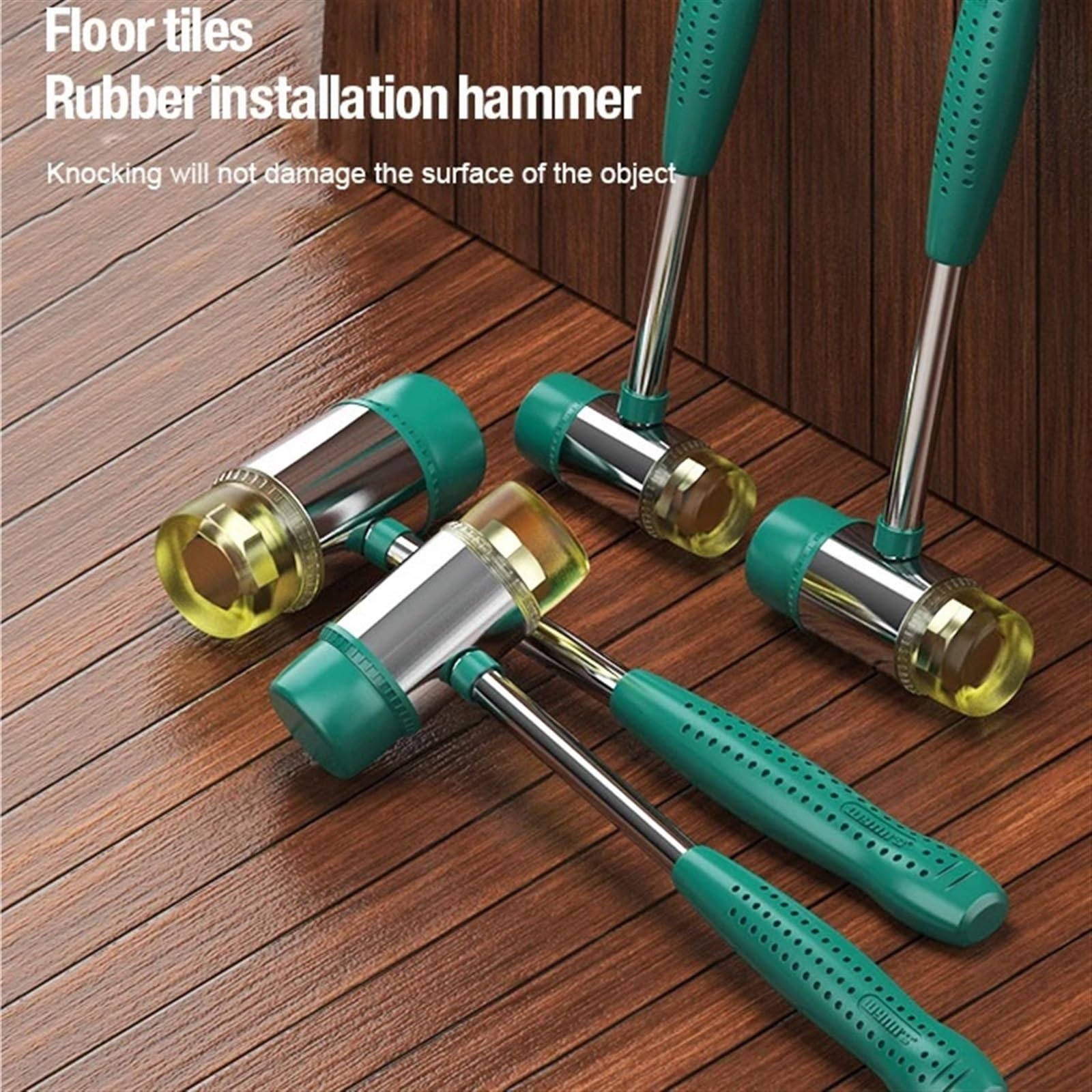 Martello Gomma Martello morbido a doppia faccia, martello in gomma for la decorazione di pavimenti domestici, installazione utensili manuali, gioielli, artigianato, fai da te(40mm Hammer)