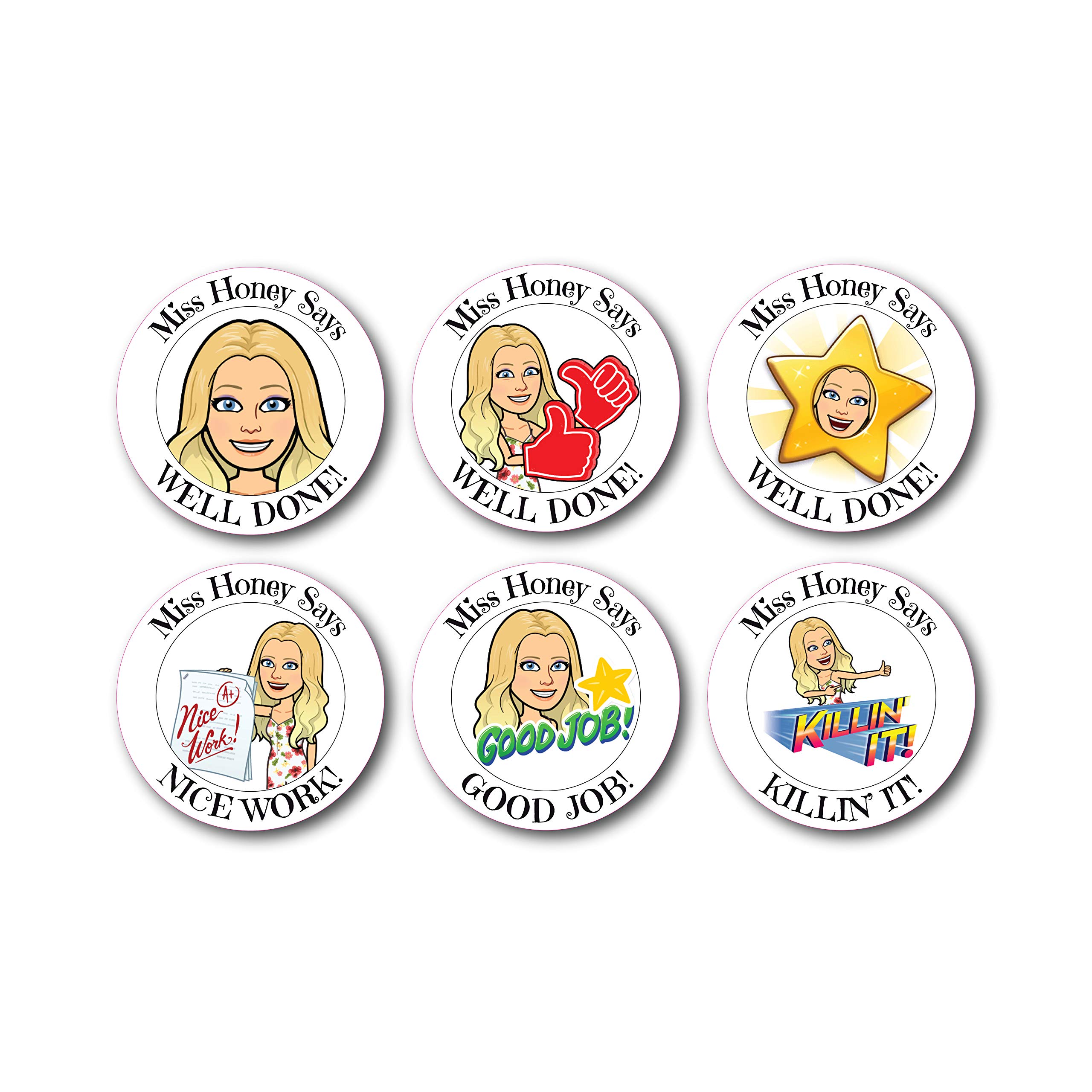 Epic Modz36x Personalised Unique Teacher Avatar Well Done Reward Stickers School Teaching Positive