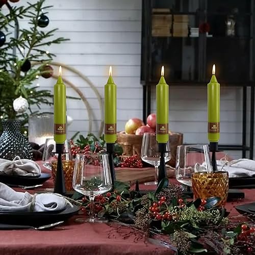 Miniatura 155 de Vela cónica en espiral torcida de 10 pulgadas, velas de colores sin perfume, velas altas sin humo para el hogar, vacaciones, boda, fiesta