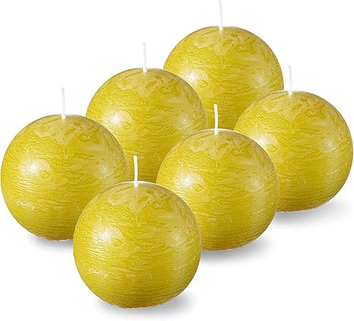 Miniatura 9 de SPAAS - Velas redondas blancas rústicas, velas de bola blanca de 3 pulgadas, uso como velas decorativas para bodas, celebraciones, vacaciones