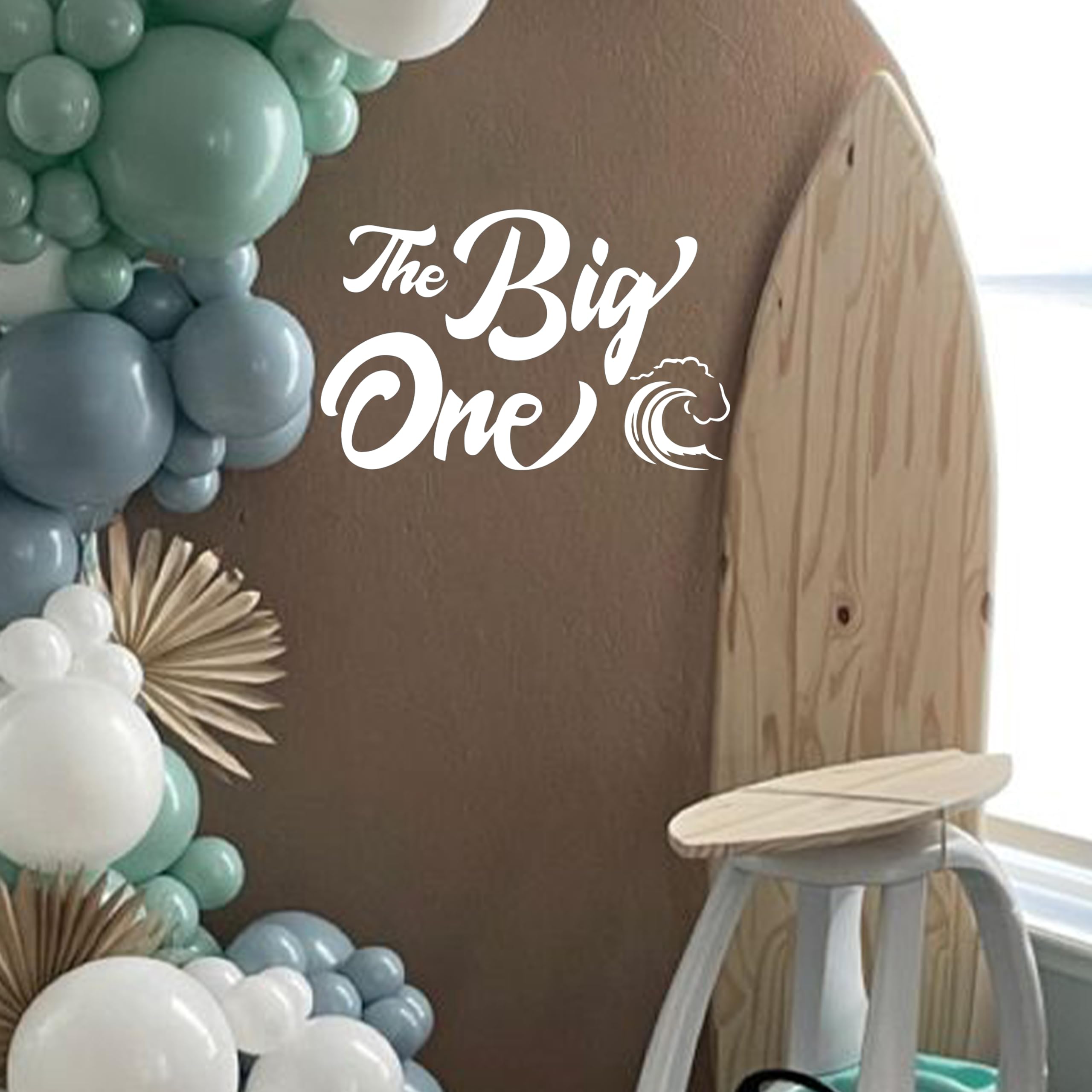 The Big One Wall Decal - Wave Theme For 1st Birthday, Surf Party Decor, Removable Vinyl - View #8