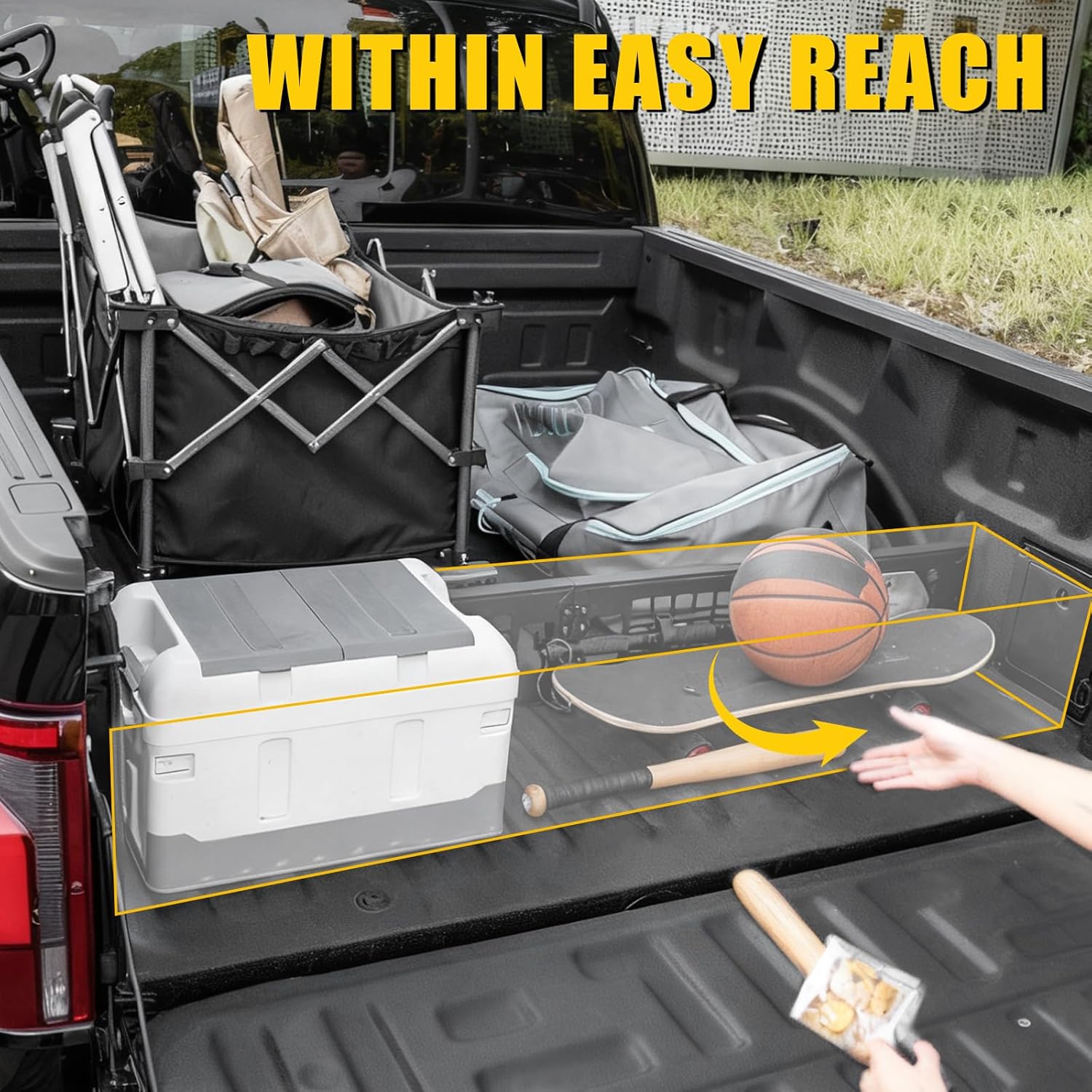 Retractable Ratchet Straps Bundle with 2024 2025 F150 Cargo Divider Trunk Organizer Aluminum Alloy Luggage Divider Replacement with Molle Panel for 2024 F-150 Accessories