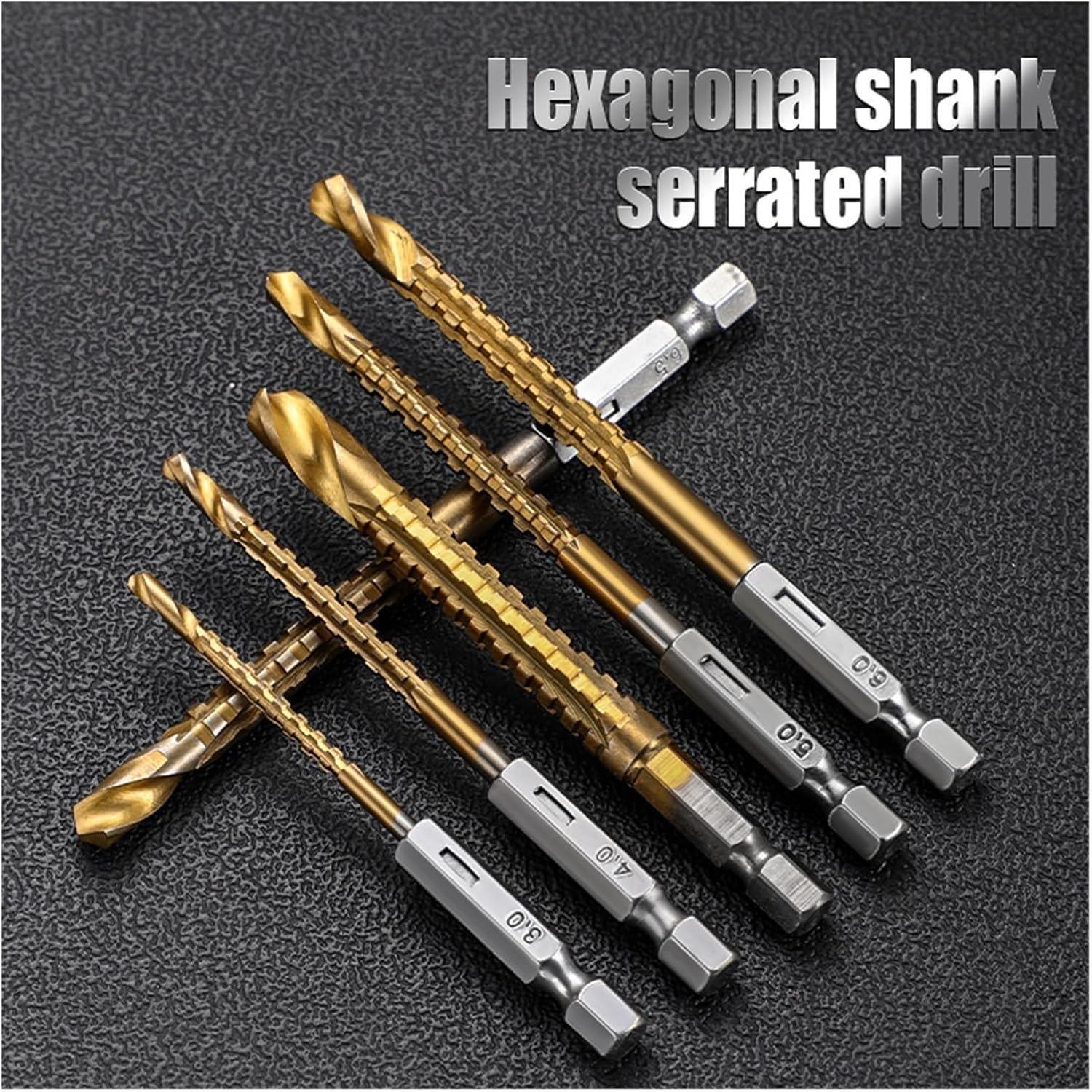 6pcs Multifunction Drill Bits for Wood Hex Shank Metal Drill Bit Set Auger Punch Tools Hole Saw Kit Professional Drills