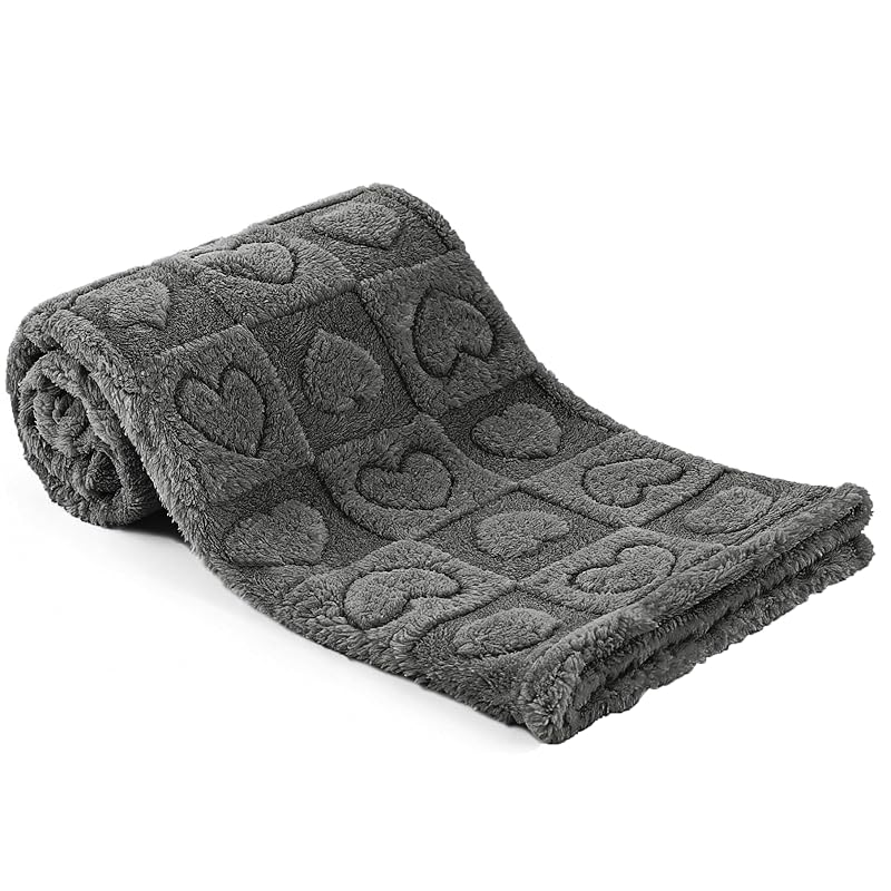 Manta para Gatos e Cães de Fleece Coral 300 GSM gogobunny Cinza 76,2 x 101,6 cm