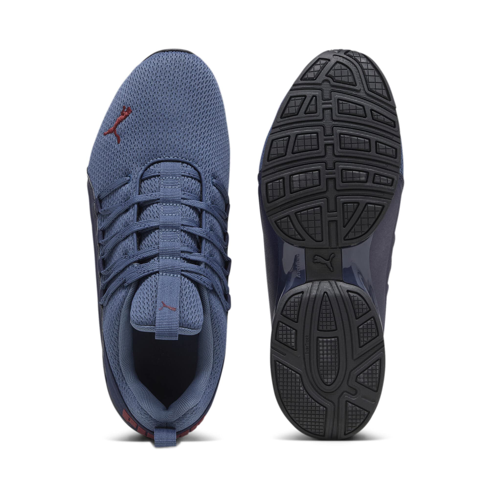 PUMA Herren Axelion Refresh Laufschuhe 44, Navy Inky Blue Dark Jasper Red