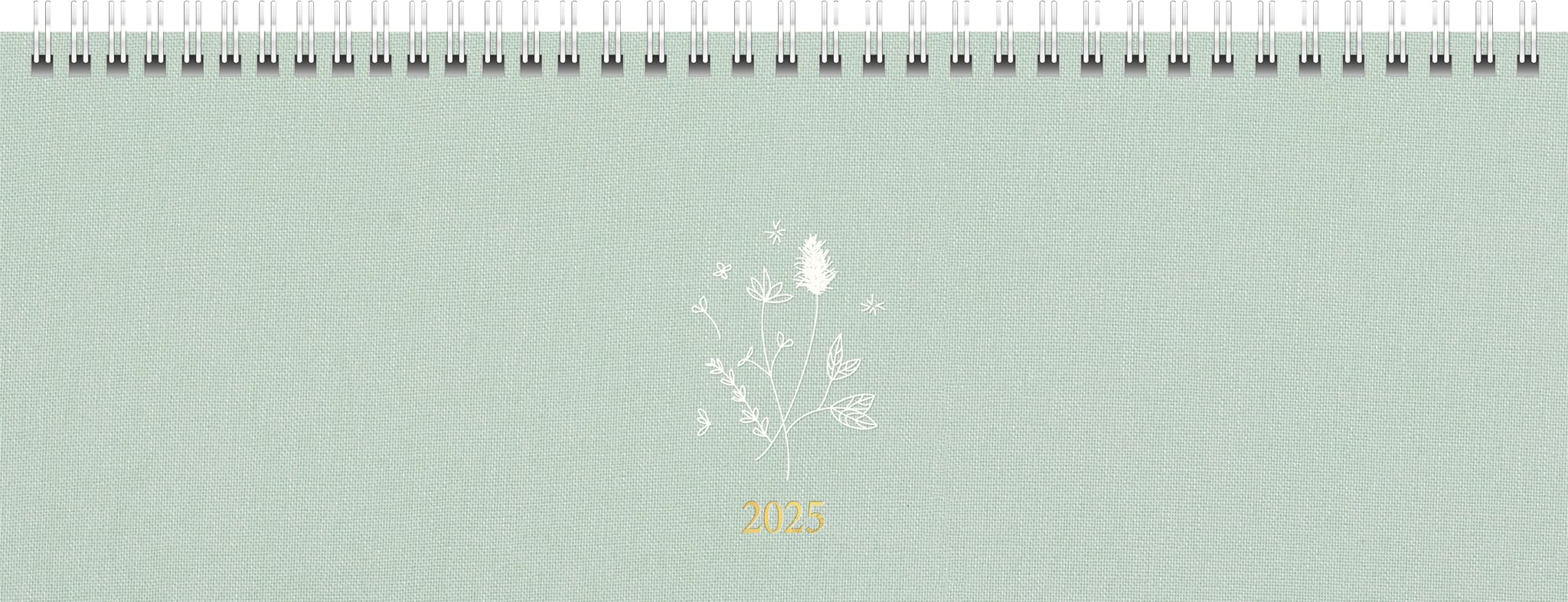 rido/idé Agenda de citas horizontal modelo septant (2025), 2 páginas = 1 semana, 305 × 105 mm, 128 páginas, cubierta de espuma Catana, azul oscuro