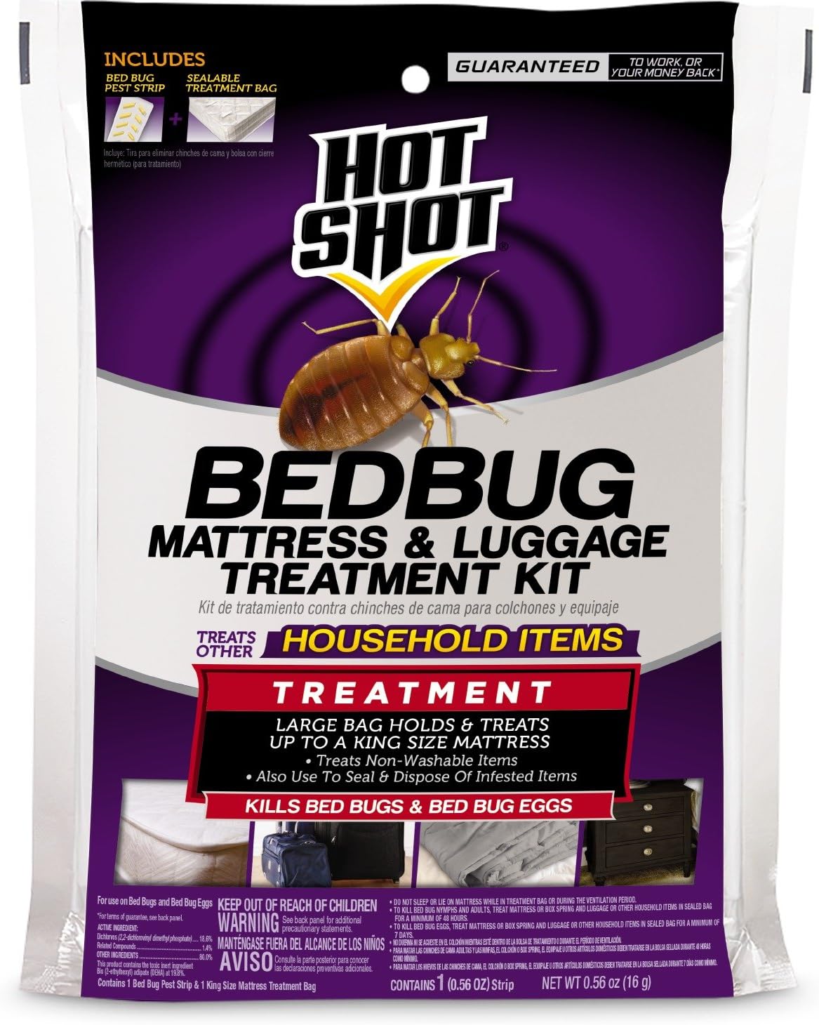 Hot Shot Bedbug Mattress & Luggage Treatment Kit (HG-96168) (Pack of 6)