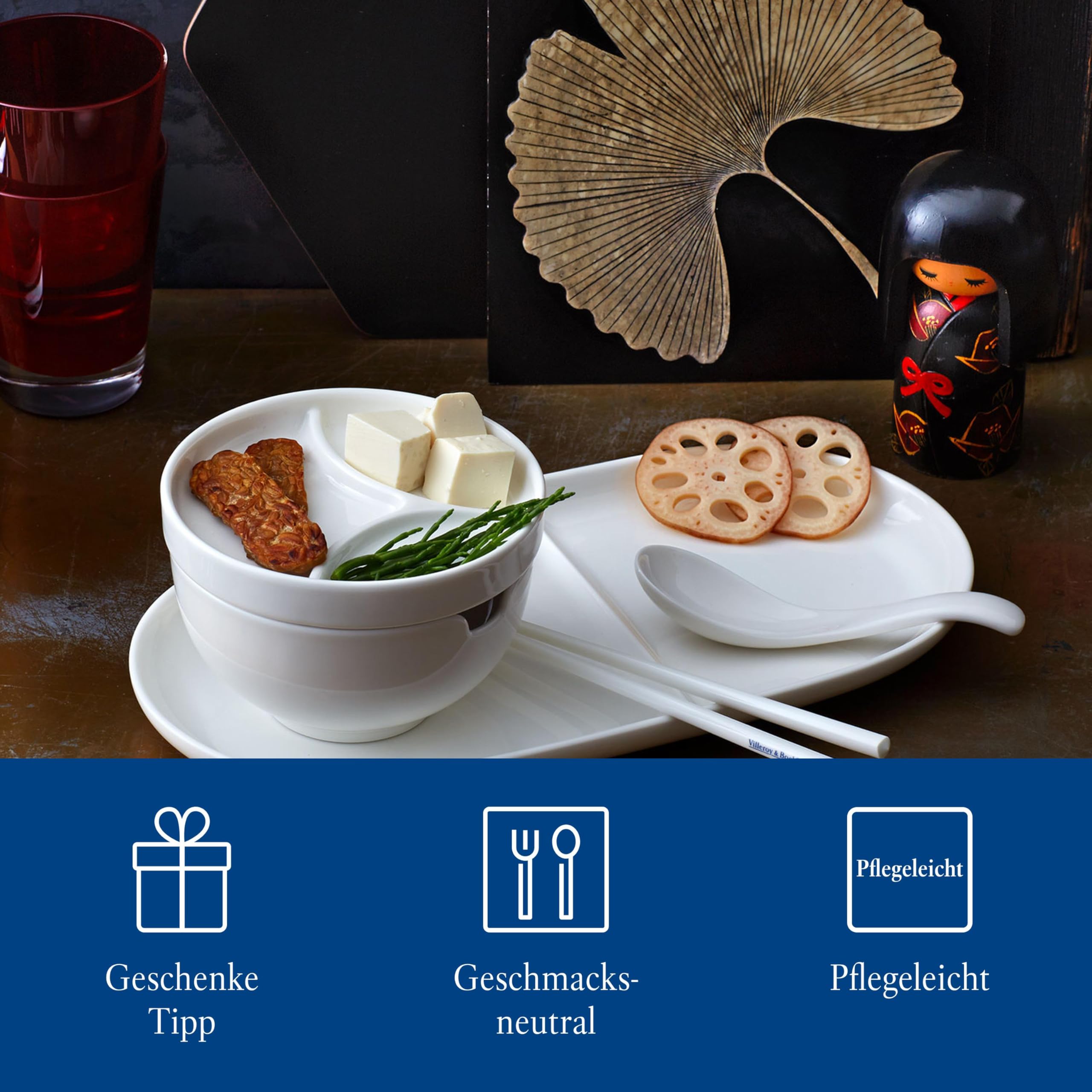 Villeroy & Boch Soup Passion Cucchiai per Zuppa Asia, Set da 2, Porcellana Premium, Bianco