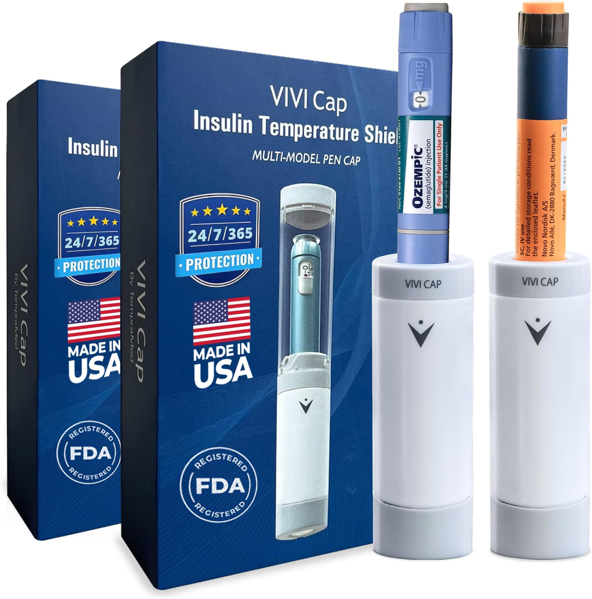 VIVI CAP Insulin Cooler Travel Case TSA Approved Diabetic Pen Protector