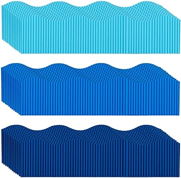 Containlol 118ft Blue Corrugated Bulletin Board Borders Decoration