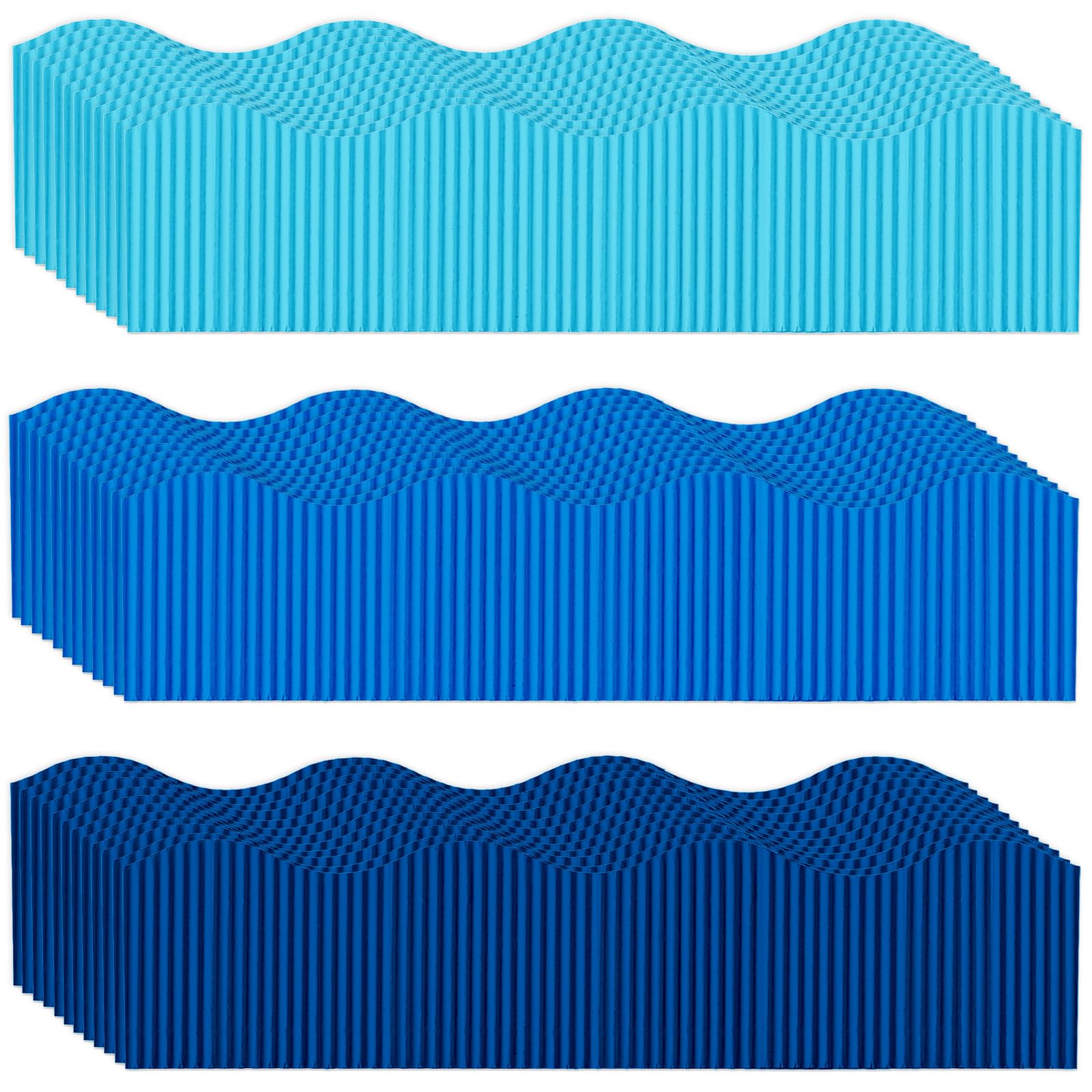 Containlol Classroom Bulletin Board Decoration, Corrugated Paper Ribbed Border, Spring Poster Board Borders for 100 Day of School Classroom Office