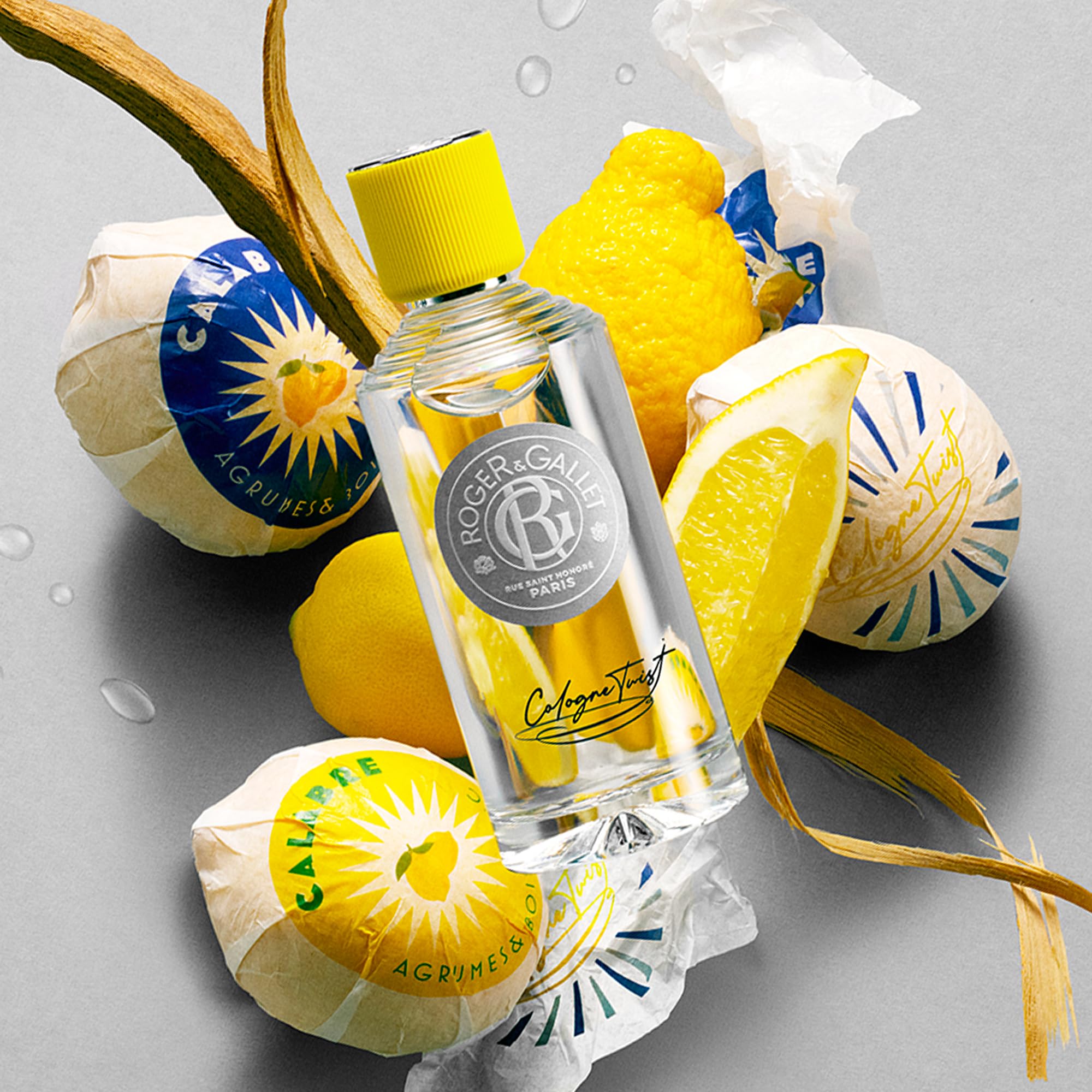 Roger&Gallet - Cologne Twist - Perfume Fresco con Notas de Limón, Salvia, Bergamota y Madera de Cachemira - Agua de Colonia con 95% de Ingredientes Naturales - Fragancia Mixta Revitalizante - 100ml