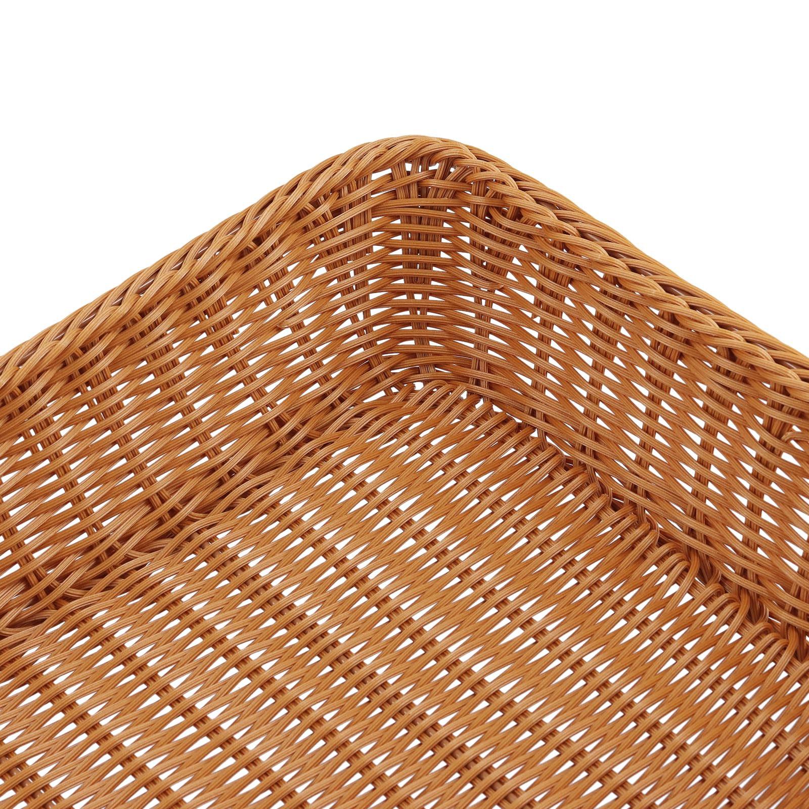 KEILEOHO 3 cestini per il pane rettangolari, 40 x 30 x 8 cm, in plastica, per la casa, il ristorante, la frutta, il pane