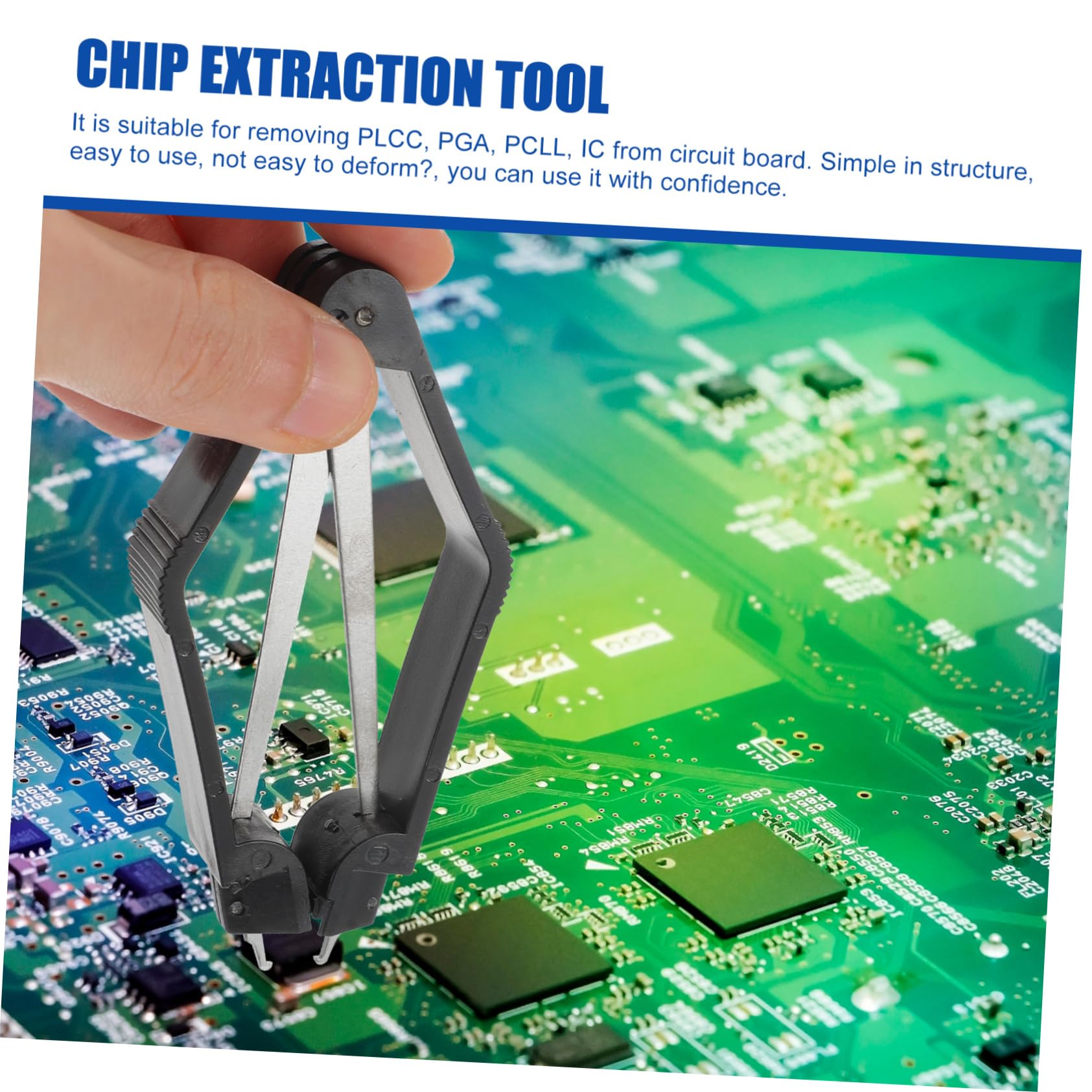 TEHAUX 2pcs Ic Puller Tool Easy to Use Anti-static Chip Extractor Set for Families and Students