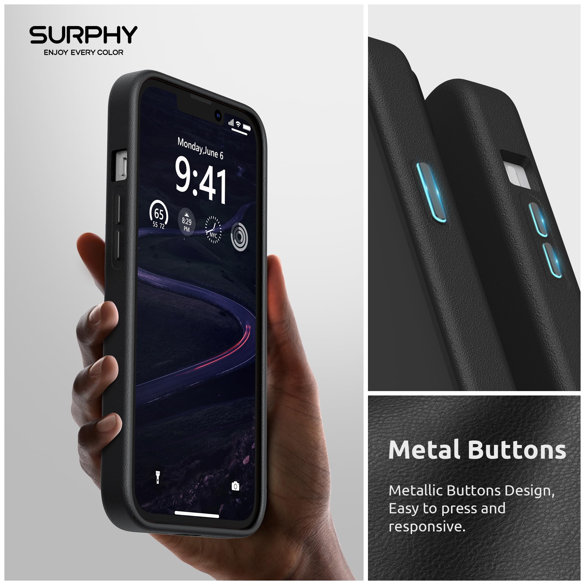 Amazon.com: SURPHY Compatible with iPhone 13 Case, Premium Faux