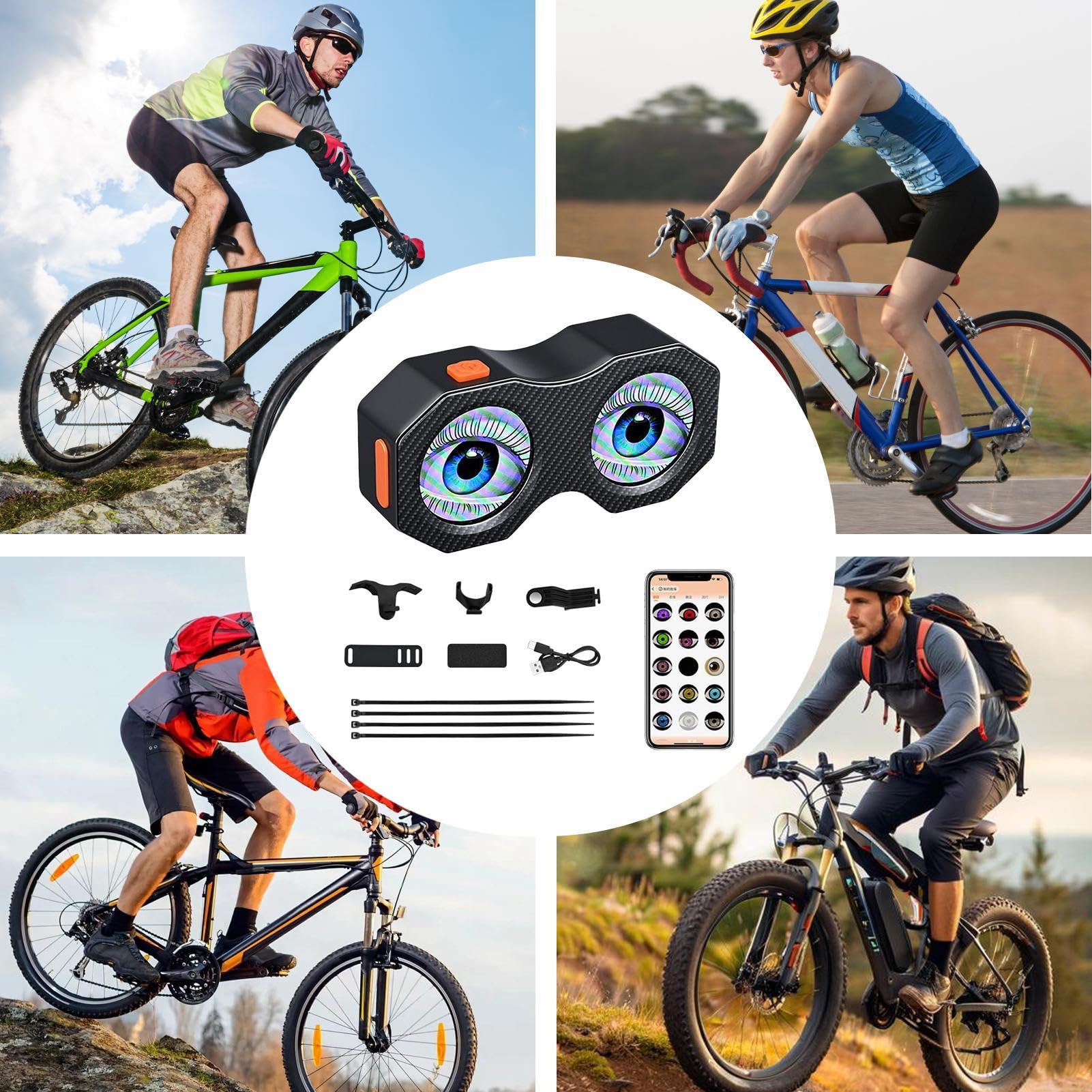 Luz trasera para bicicleta, luces recargables para bicicleta, lámpara impermeable para scooter, noche, viajes, ciclismo, niños, mujeres y hombres
