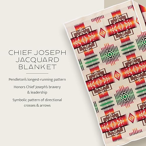 Miniatura 25 de Pendleton Chief Joseph - Cobija de lana Turquesa,Azul,Negro,Jefe Joseph, Egeo,Gris,Marfil,Azul marino,Palisandro,Jefe Joseph Slate