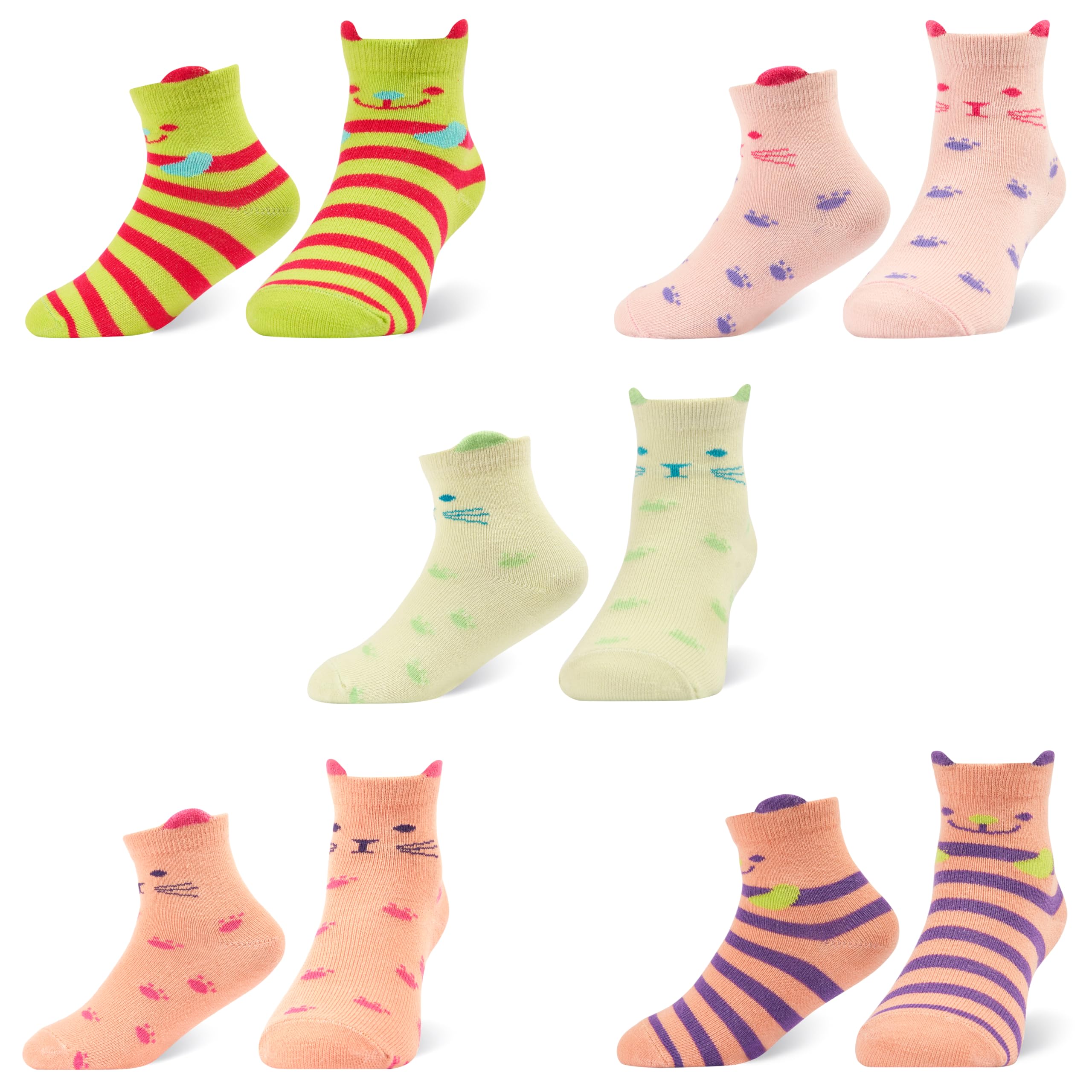 ANCHOR, Boy and Girl Ankle Length Cotton Socks, Multicolored, Pack of 5 Pair Socks for Kids (Available in 6 months - 12 months / 1 year - 2 years / 2 years - 4 years)