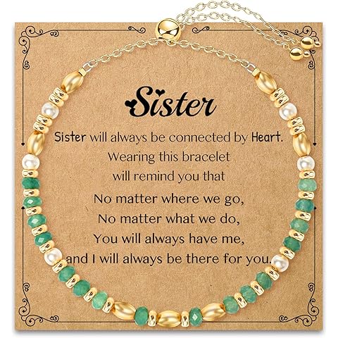 AGOT Friendship Bracelet Gifts for Women: Healing Natural Crystal Bracelets with Positive Affirmations - Get Well Soon Gift for Mom Aunt Daughter Best Friends Sister Birthday Christmas Valentine's Day Jewelry