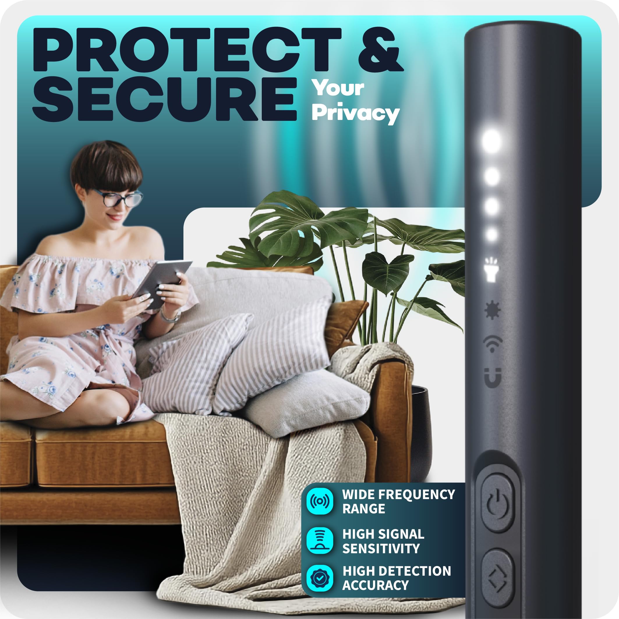 Detectores de cámara oculta: pequeño anti espía audio video GPS Tracker RF detector para cámaras inalámbricas y dispositivos de seguimiento de automóviles - Mini bolígrafo de viaje para 6