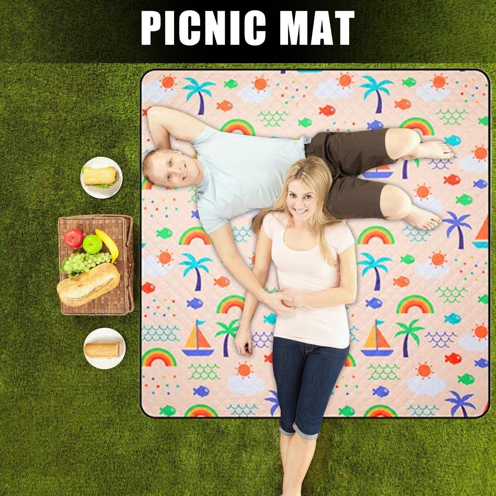 Tappeti da picnic coperte da picnic impermeabili e impermeabili per | Coperta di sabbia impermeabile leggera per spiaggia, campeggio