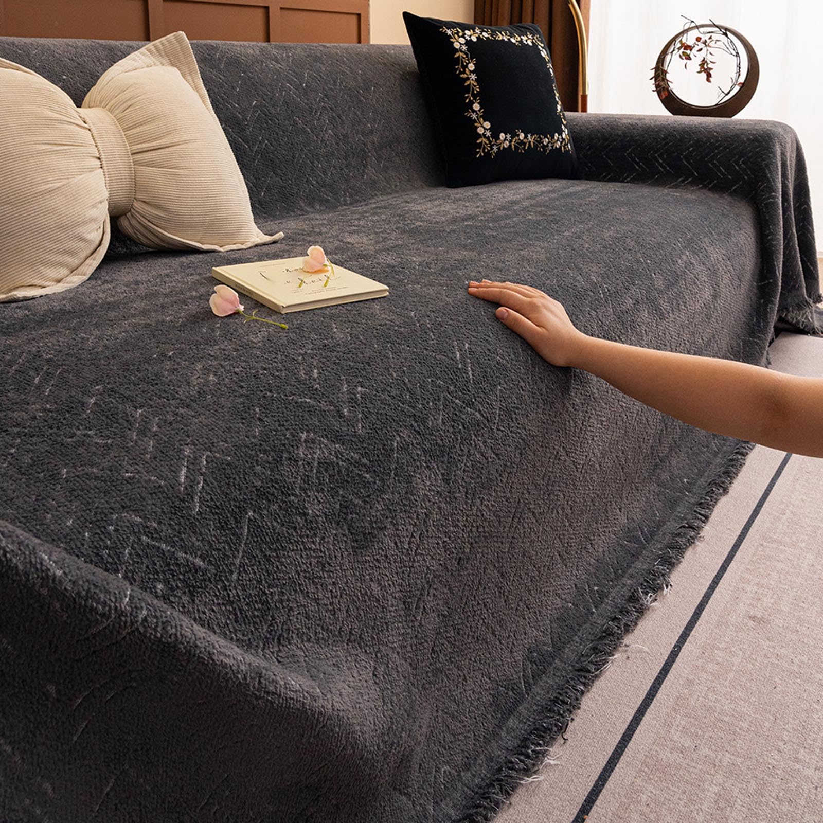 Canapés 2, 3, 4, 5 places cocooning avec cette housse grise douce