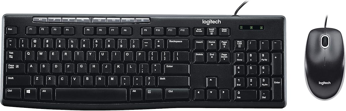 Logitech Media Combo MK200 Full-Size Keyboard and High-Definition Optical Mouse : Electronics
