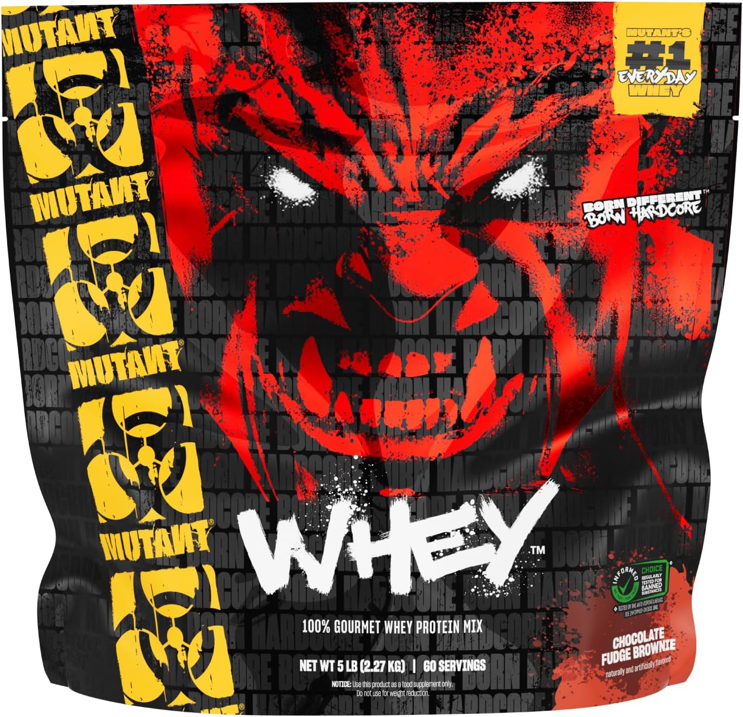 MUTANT Whey | 100% Whey Protein Powder Shake, Gourmet Taste | 22g of Protein | Fast Absorbing, Easy Digesting | 2270kg | Chocolate Fudge Brownie