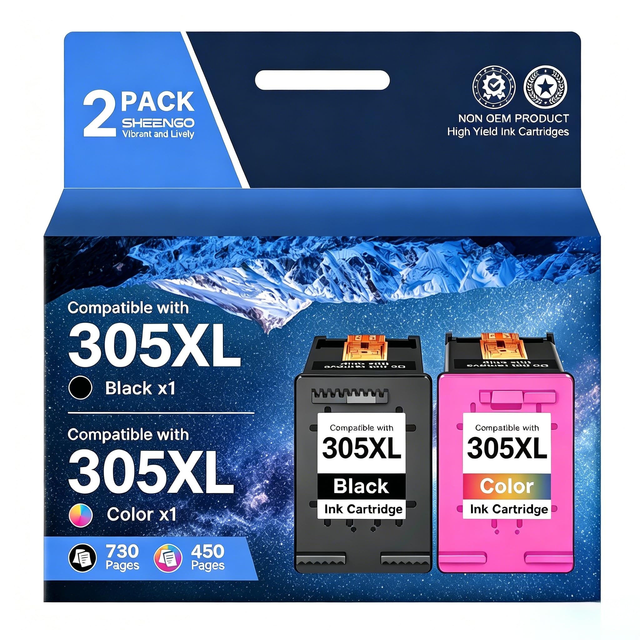 301 Druckerpatrone 301 XL Kompatibel für HP 301 Druckerpatronen Schwarz 301XL für HP301 Schwarz für HP Envy 4500 Druckerpatronen Envy 5530 5534 4504 DeskJet 2540 1510 2544 OfficeJet 4630 (2 Schwarz)