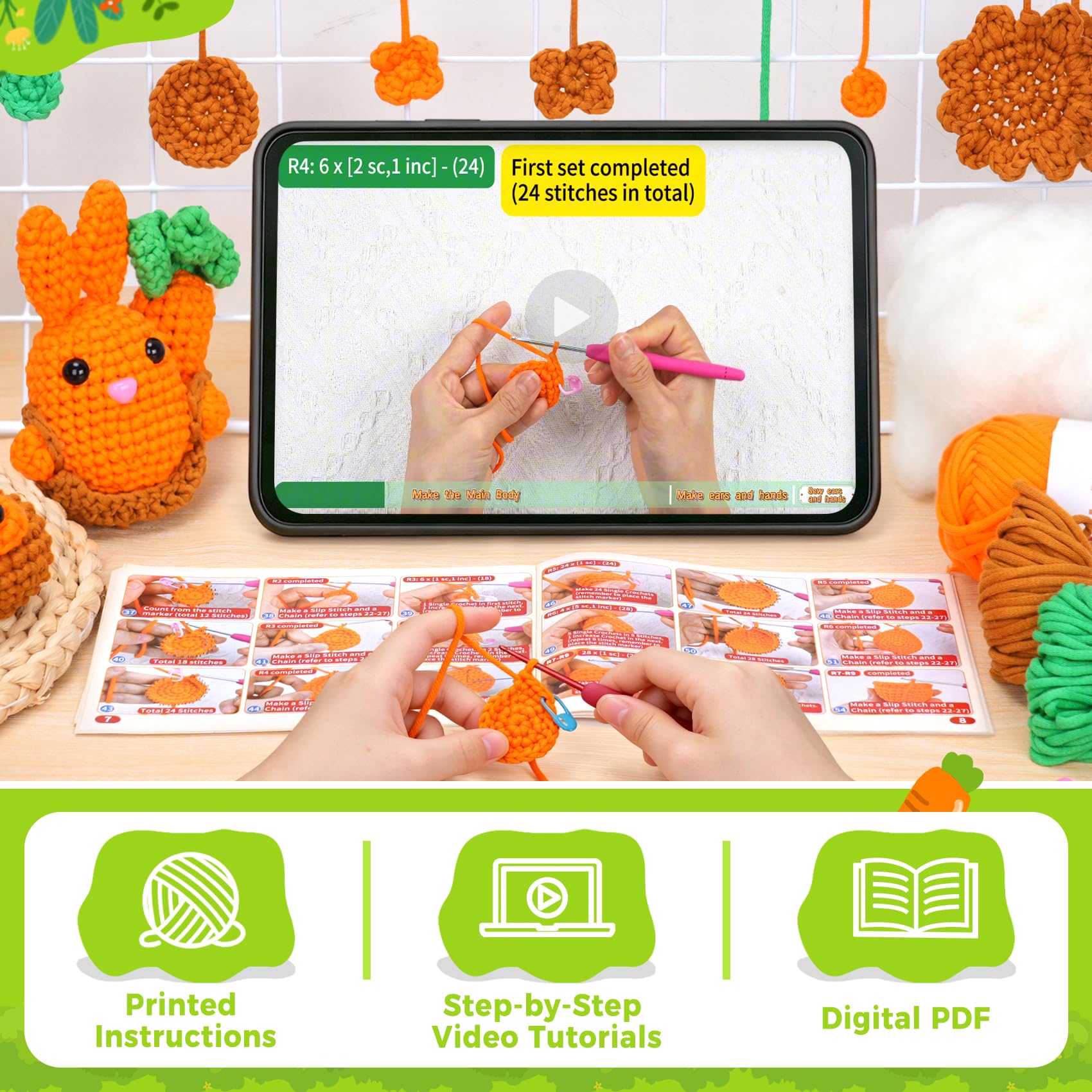 Beginner Crochet Kit - Make Cute Crafts! -4