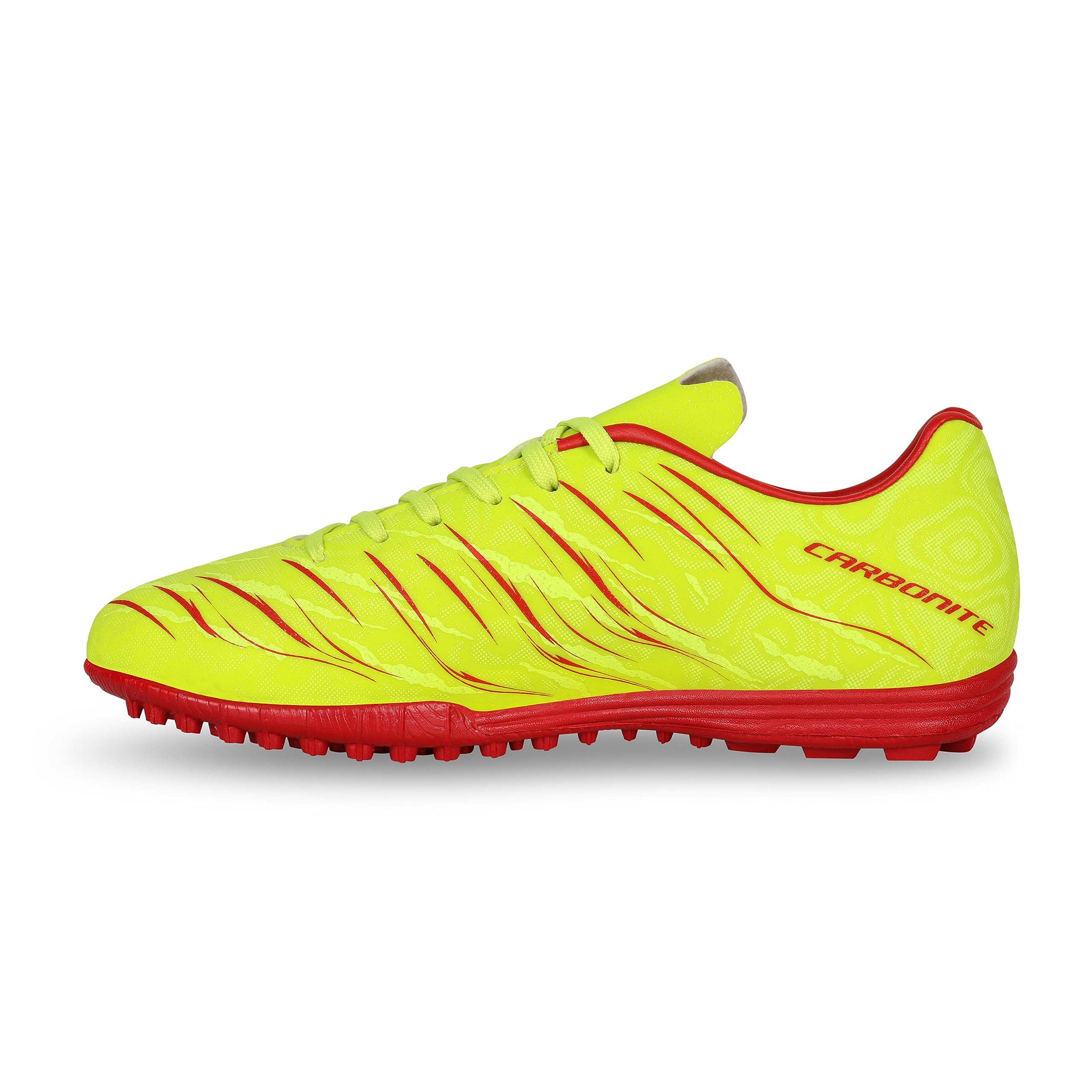 Nivia Carbonite 6.0 Turf Shoes for Men Rubber Studs with PVC Synthetic Leather Upper, Die Cut Light Weight Insole, Ideal for Hard Surfaces Artificial Turf Surfaces -UK-11(Sulphur Green)-picture-37