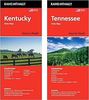 Rand McNally State Maps: Kentucky and Tennessee (2 Maps)