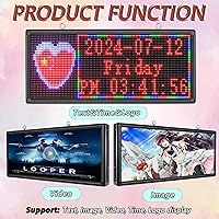 Vista 4 de Señal LED a todo color programable para exteriores P6 de 40 × 18 WiFi Impermeable, fácil de usar, admite texto, imágenes y publicidad en vídeo